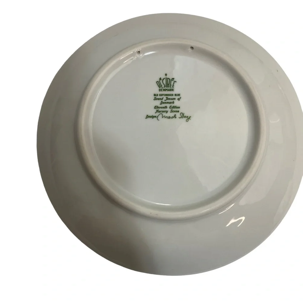 DESIREE DENMARK Decorative Christmas Plate 1980 Old Copenhagen Blue
